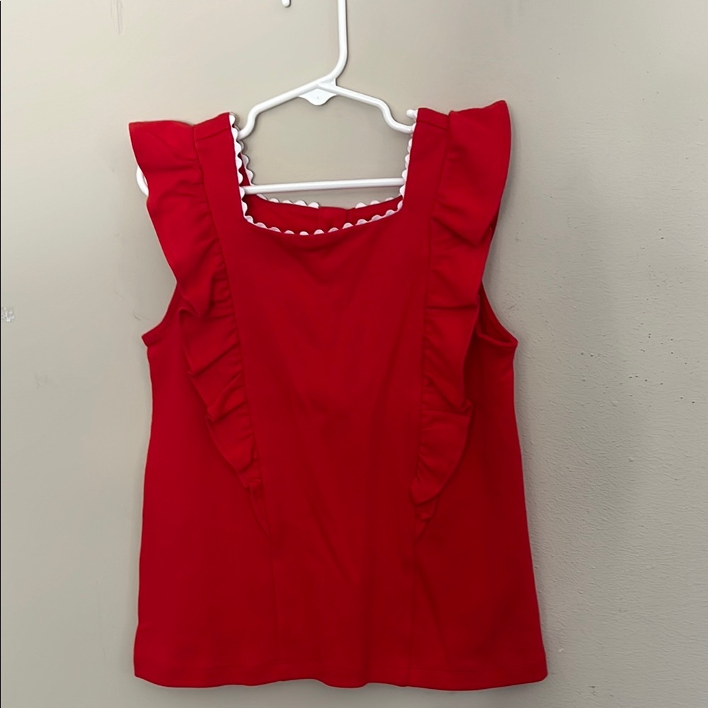 Janie and Jack girls size 8 red sleeveless top